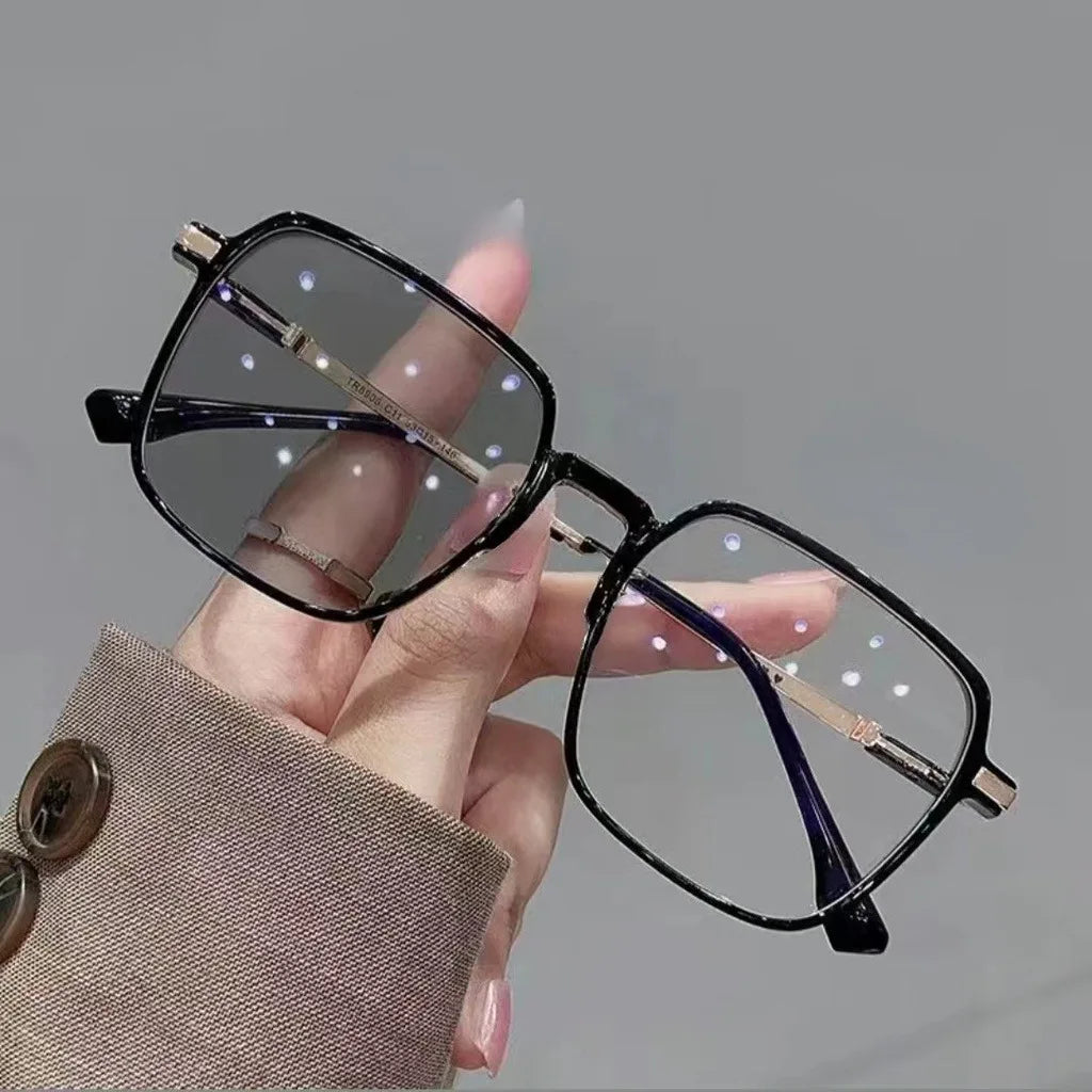 Óculos de grau antirradiação fotocrômicos de metal moda para mulheres.
