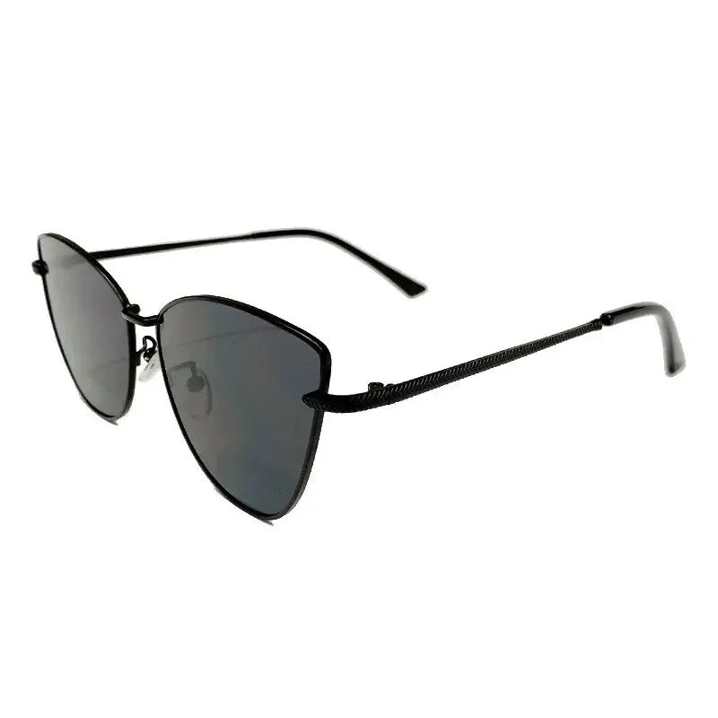 Óculos de sol retrô de metal com armação pequena estilo gatinho UV400