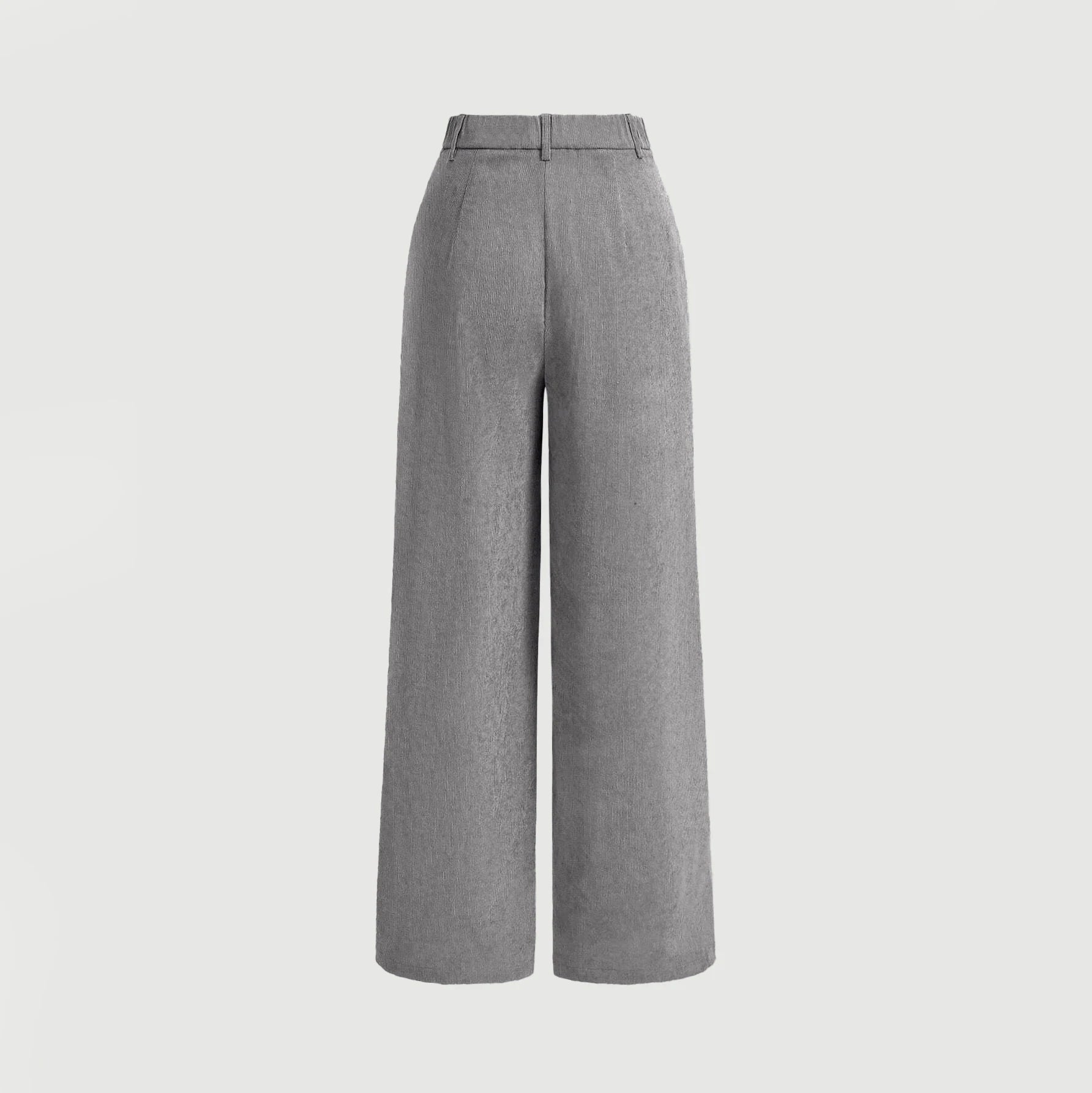 Calça reta estampa Lisa cintura média.